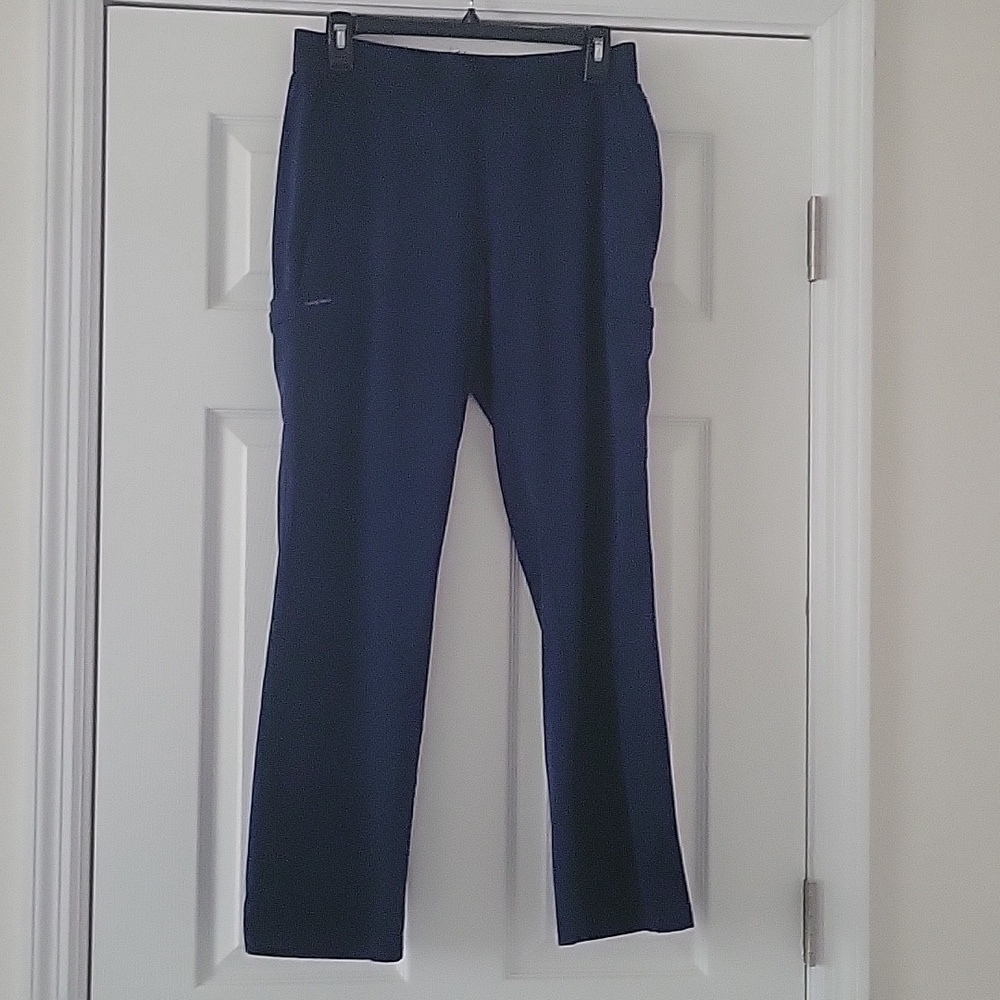 LIKE NEW Medium Navy Blue Healing Hands Scrub Bottoms